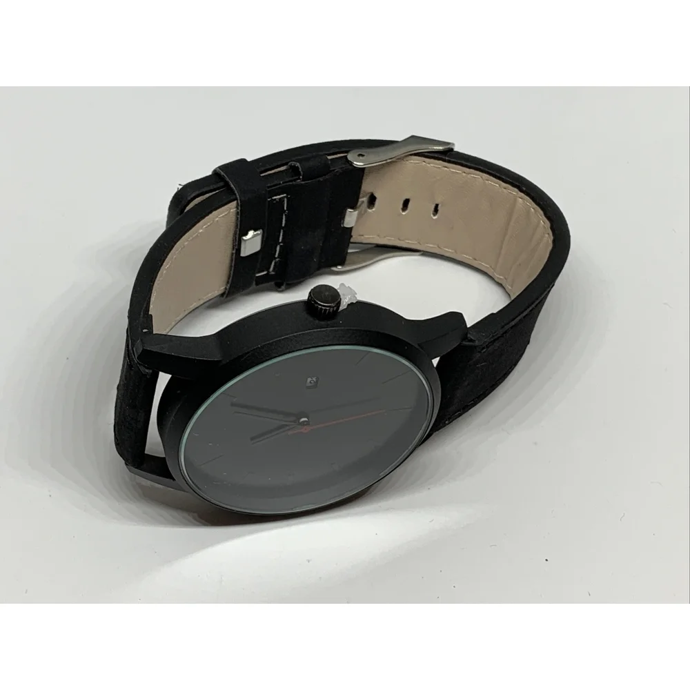 South Lane SS20-dr1-4704 Unisex Black Leather Analog Black Dial Watch BL287